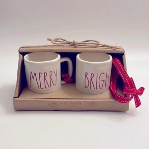 Rae Dunn Merry and Bright Mug Ornaments